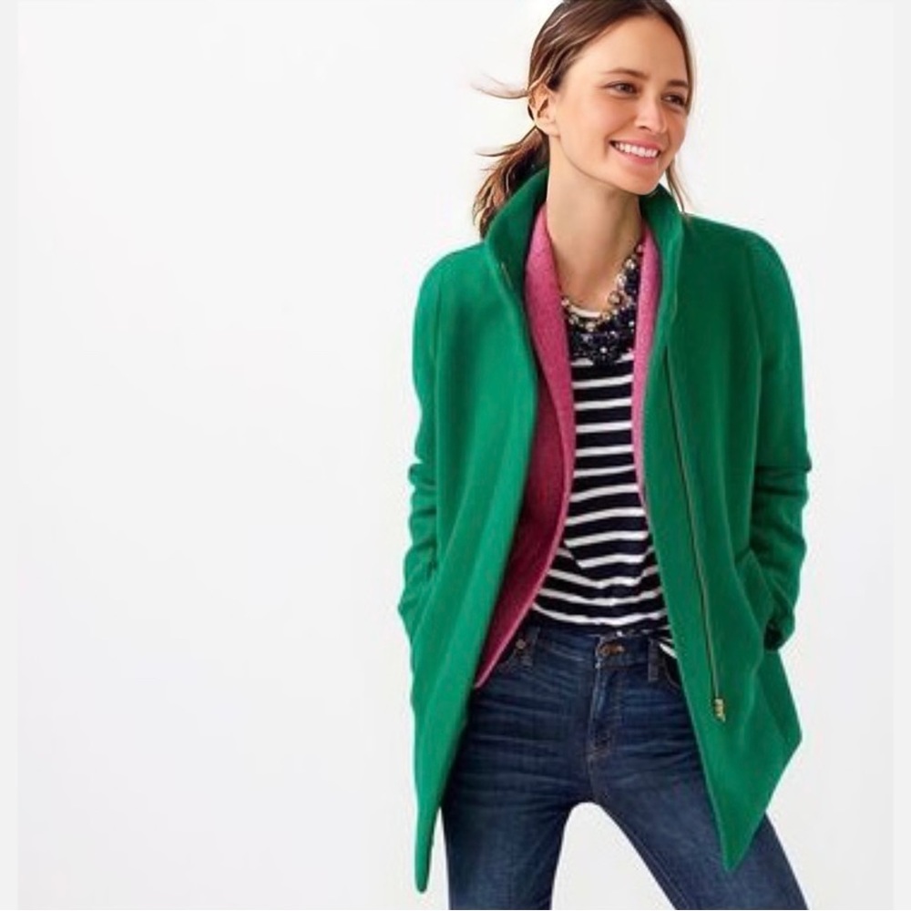 J. Crew Factory City Coat in Green/Emerald - Picture 2 of 15